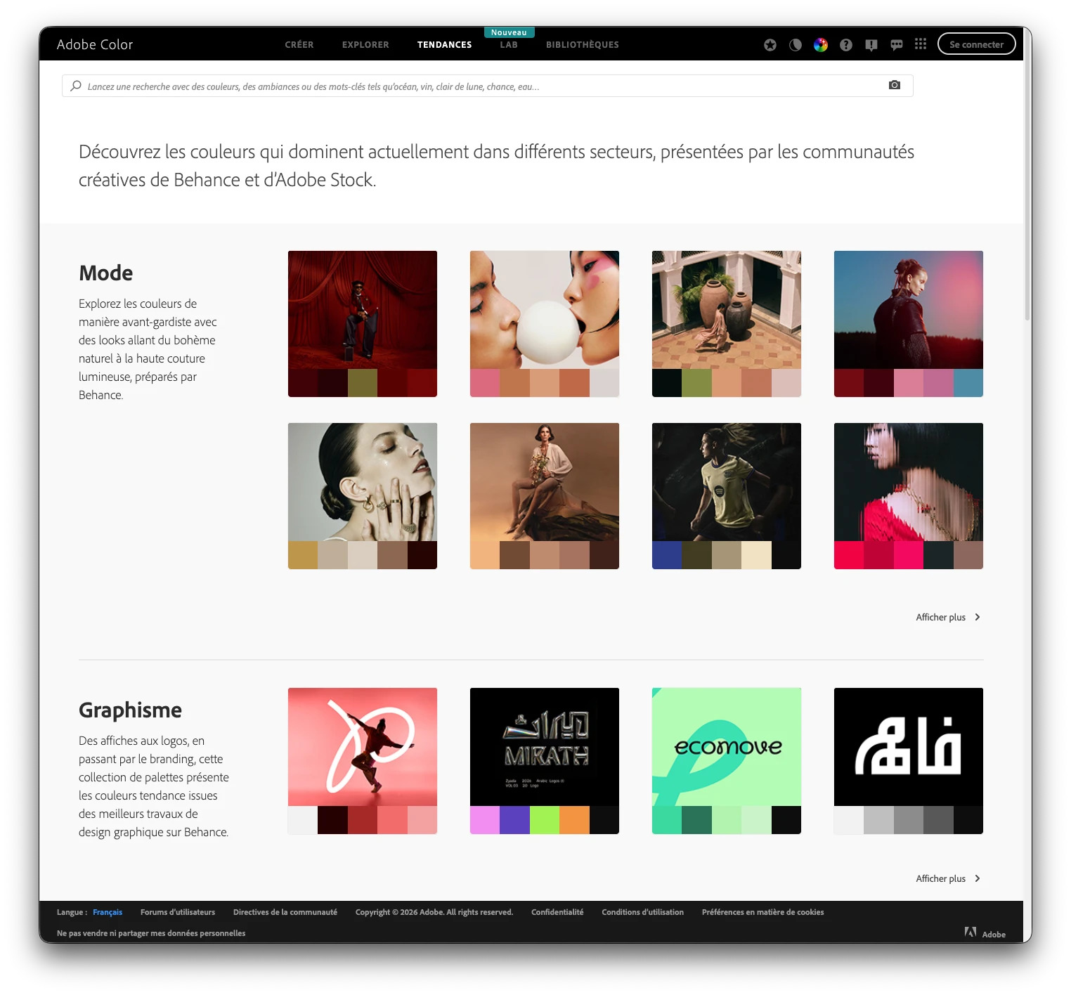 Adobe color trends screenshot