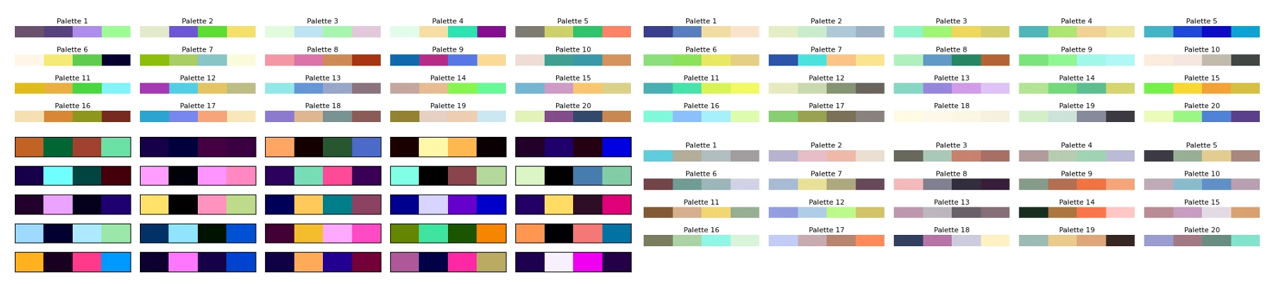 Collection of less failed palettes