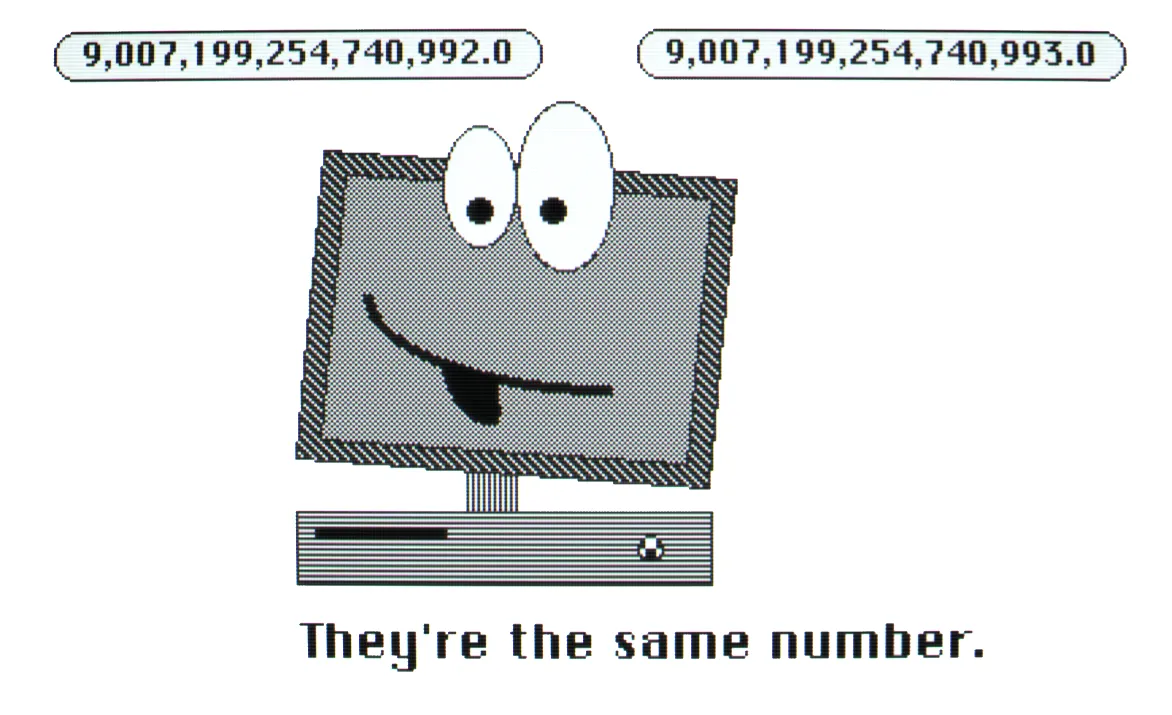 “They’re the same number” says the computer.